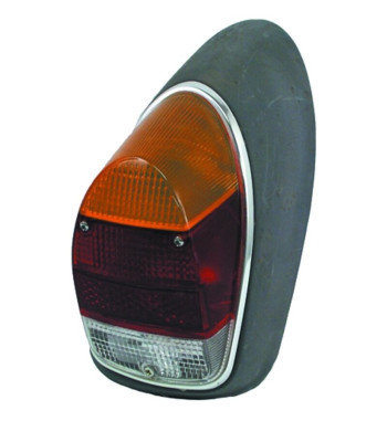 Lampa tylna z czerwonym/pomarańczowym/przezroczystym szkłem, prawa, bez znaku E

