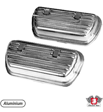 Zestaw pokryw zaworów, zatrzaskowy, bez zatrzasków, aluminium, 2 sztuki. Zaciski, JP nr 8112000206, potrzebne

