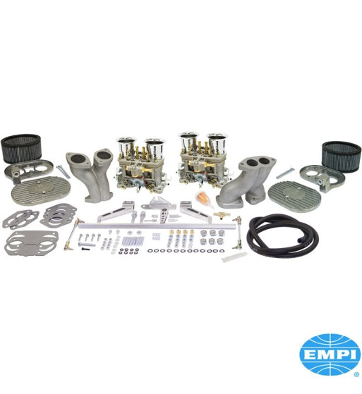 Zestaw gaźników Ultra Dual, dwuportowy, 40 HPMX, z kolektorami i filtrami powietrza
Zestaw gaźników Ultra Dual, dwuportowy, 40 HPMX, z kolektorami i filtrami powietrza