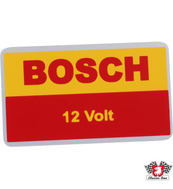 Sticker, "Bosch 12 Volt", yellow/red