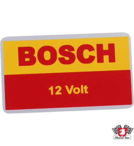 Naklejka, „Bosch 12 Volt”, żółto/czerwona 8101502700