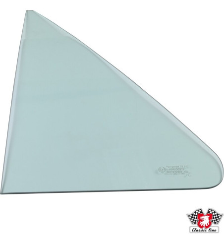 1/4 light window, fixed, green, E-marked, right