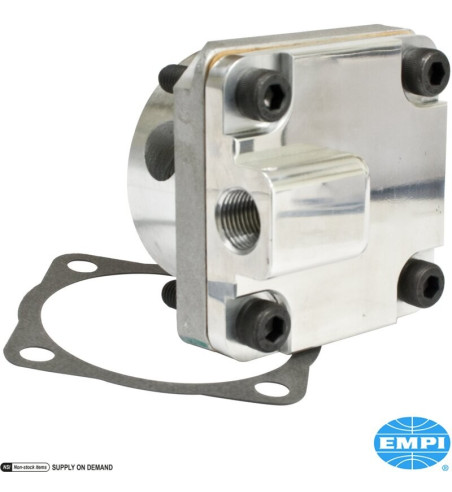 Pompa oleju, Full Flow, do koła zębatego z płaskim wgłębieniem, koła zębate 32 mm, styl Billet. Wykonana z aluminium
