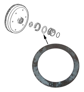 Podkładka koła zamachowego, 0,36 mm
