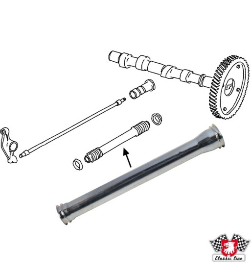 Tube, push rod, galvanized, 208 mm, OE quality Tube, push rod, galvanized, 208 mm, OE quality