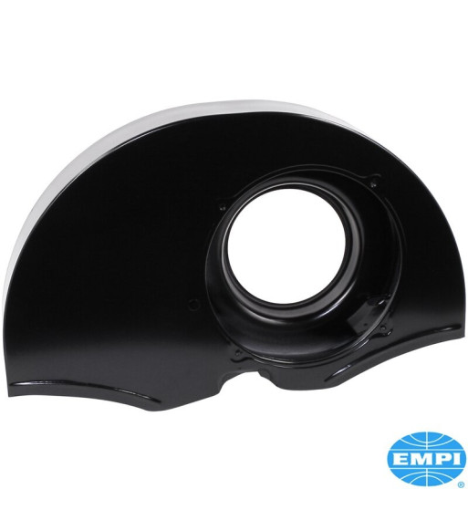 Fan shroud without air ducts, 9 internal air directional baffles, 36 HP style, black