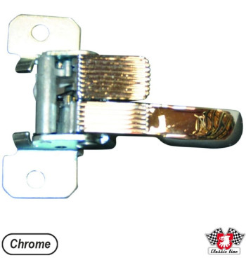 Mechanizm otwierania drzwi, wewnętrzny, metalowy, chrom, lewa
