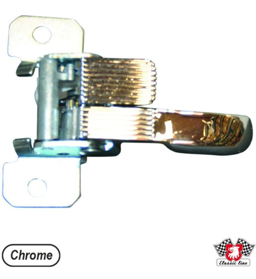 Mechanizm otwierania drzwi, wewnętrzny, metalowy, chrom, lewa
Mechanizm otwierania drzwi, wewnętrzny, metalowy, chrom, lewa