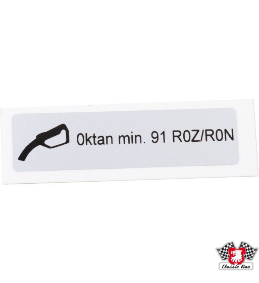 Naklejka, „Oktan min. 91 ROZ/RON" 8101502300