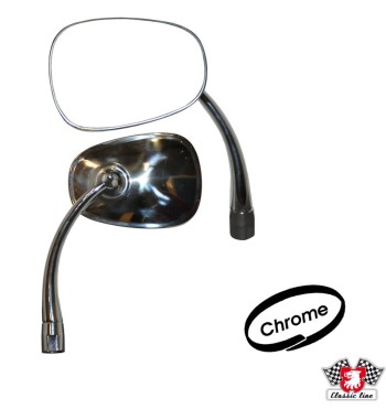 Lustro boczne, chromowane, lewe