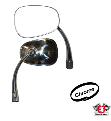 Lustro boczne, chromowane, lewe