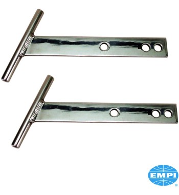 Zestaw drążków T, polerowane aluminium, 2 sztuki