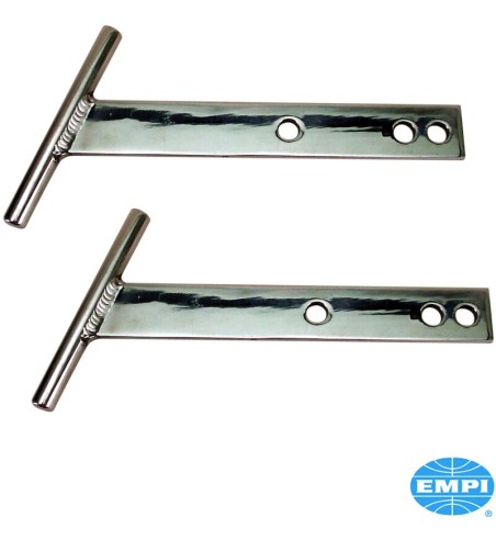 Zestaw drążków T, polerowane aluminium, 2 sztuki