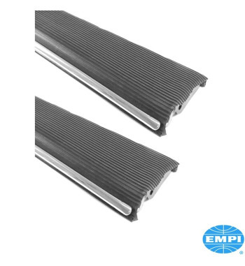 Zestaw osłon progu, kompletny z czarną matą winylową i listwą 16 mm, Heavy Duty, 2 sztuki
