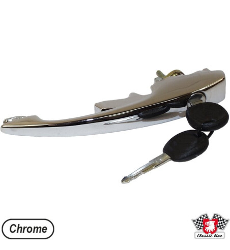 Klamka z kluczami, chrom
