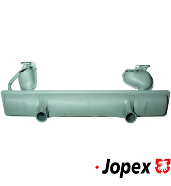 Exhaust rear. Made of steel with grey paint. With TÜV/EEC approval
