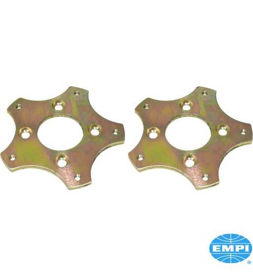 Zestaw adapterów do kół, 5 śrub VW na 4 śruby VW, 12x1,5 mm, grubość 9,5 mm, stal, 2 sztuki Zestaw adapterów do kół, 5 śrub VW na 4 śruby VW, 12x1,5 mm, grubość 9,5 mm, stal, 2 sztuki