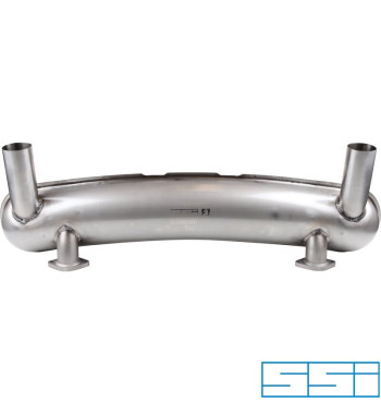 Exhaust rear, Racing, with two Ø63.5 mm tail pipes. With bolt on inlet flanges