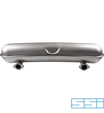 Exhaust rear, Racing, with two Ø63.5 mm tail pipes. With bolt on inlet flanges