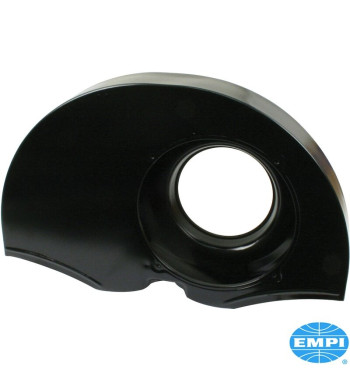 Fan shroud without air ducts, 7 internal air directional baffles, 36 HP style, black