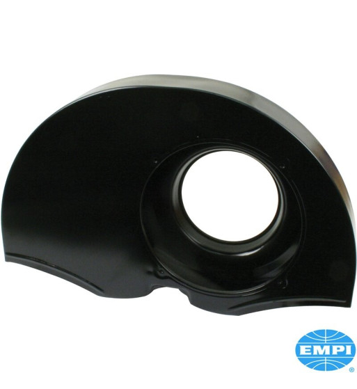 Fan shroud without air ducts, 7 internal air directional baffles, 36 HP style, black