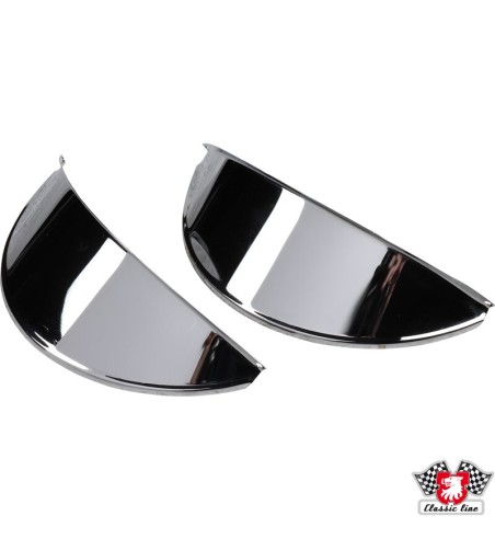 Zestaw do brwi do reflektora, 7", chromowany, 2 sztuki. Pasuje do ramek reflektora