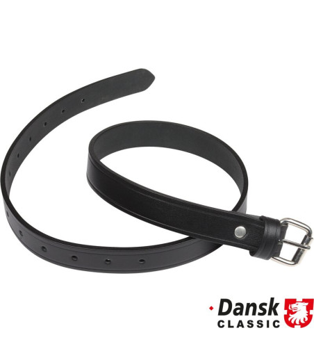 Leather strap for spare wheel, black