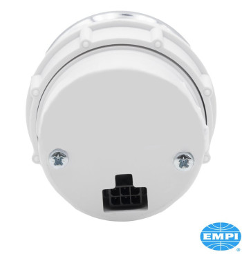 Wskaźnik ciśnienia oleju z chromowaną ramką, 0-80 PSI, Ø52 mm
