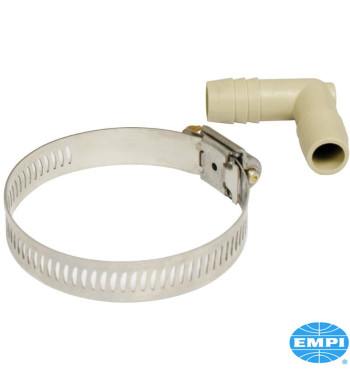 Air filter, gauze, oval, with rubber flange, 2 3/4 high. Fits standard VW carburettors