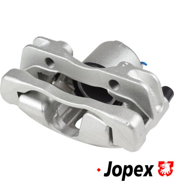 Brake caliper, with carrier, front, left  