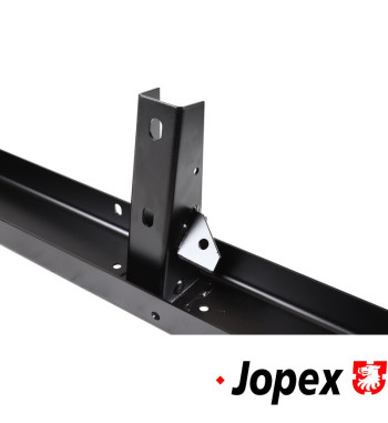 Bumper, front, black powder coated