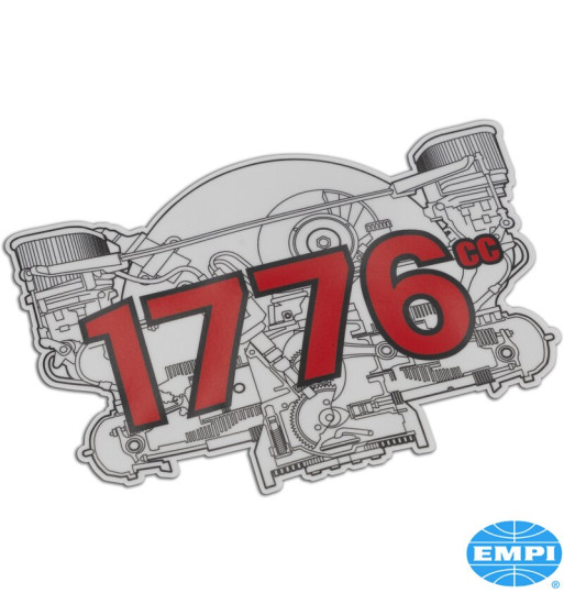 Sticker, engine 1776cc
