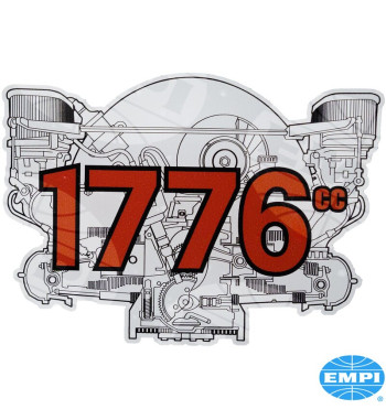 Sticker, engine 1776cc