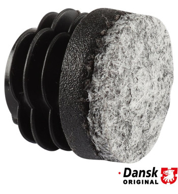 Felt plug for chair frame, front, straight