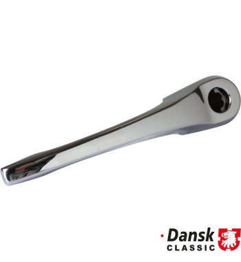 Door handle without lock cylinder, trigger and keys, chrome, right