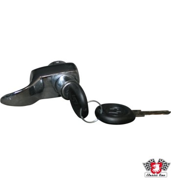 Lock for engine lid with keys, chrome