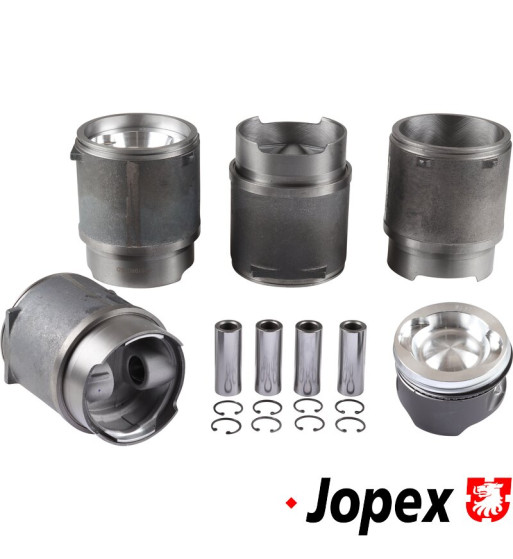 Piston and cylinder set, casted, bore 94.0 mm, stroke 76.0 mm, upper 107 mm, lower 100 mm, CLASSIC Piston and cylinder set, casted, bore 94.0 mm, stroke 76.0 mm, upper 107 mm, lower 100 mm, CLASSIC