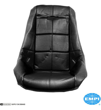 Seat cover for low back seat, square pattern, black