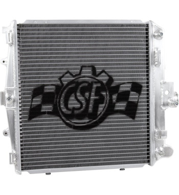 Radiator, 340x366x42 mm, right. Made of aluminium and plastic