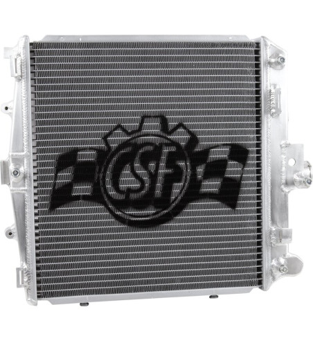 Radiator, 340x366x42 mm, right. Made of aluminium and plastic
