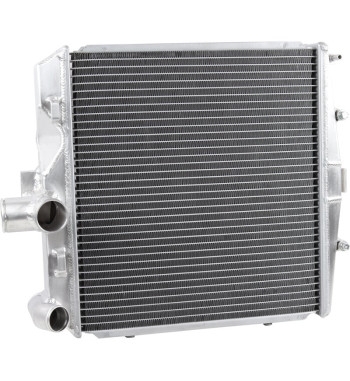 Radiator, 340x366x42 mm, right. Made of aluminium and plastic