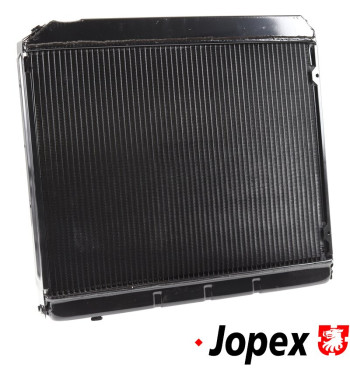 Radiator, 430x570x40 mm. Made of aluminium. For RHD vehicles