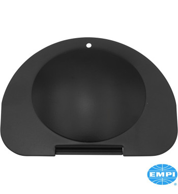 Steering box access cover, metal, black