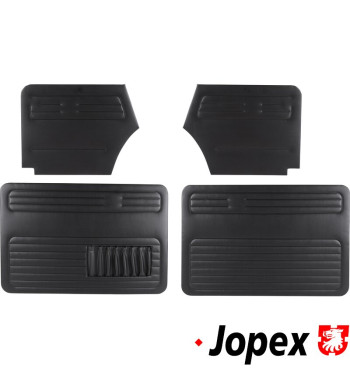 Interior door and side panel set, 4 pieces, vinyl, black