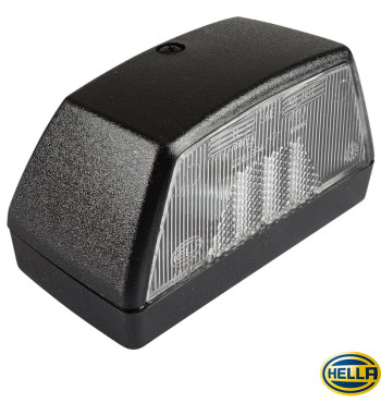 Number plate light without bulb, with E-mark