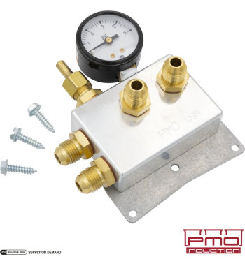 Fuel pressure regulator with AN-6 fittings