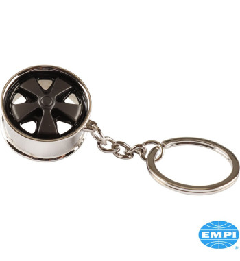 Fuchs wheel key chain, black