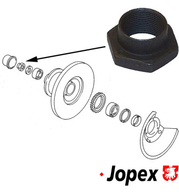 Self-locking nut for wheel hub