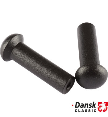 Door lock knob set, OE style, 2 pieces. Made of aluminium with black paint