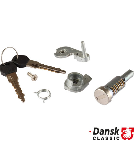 Lock cylinder with service key, left